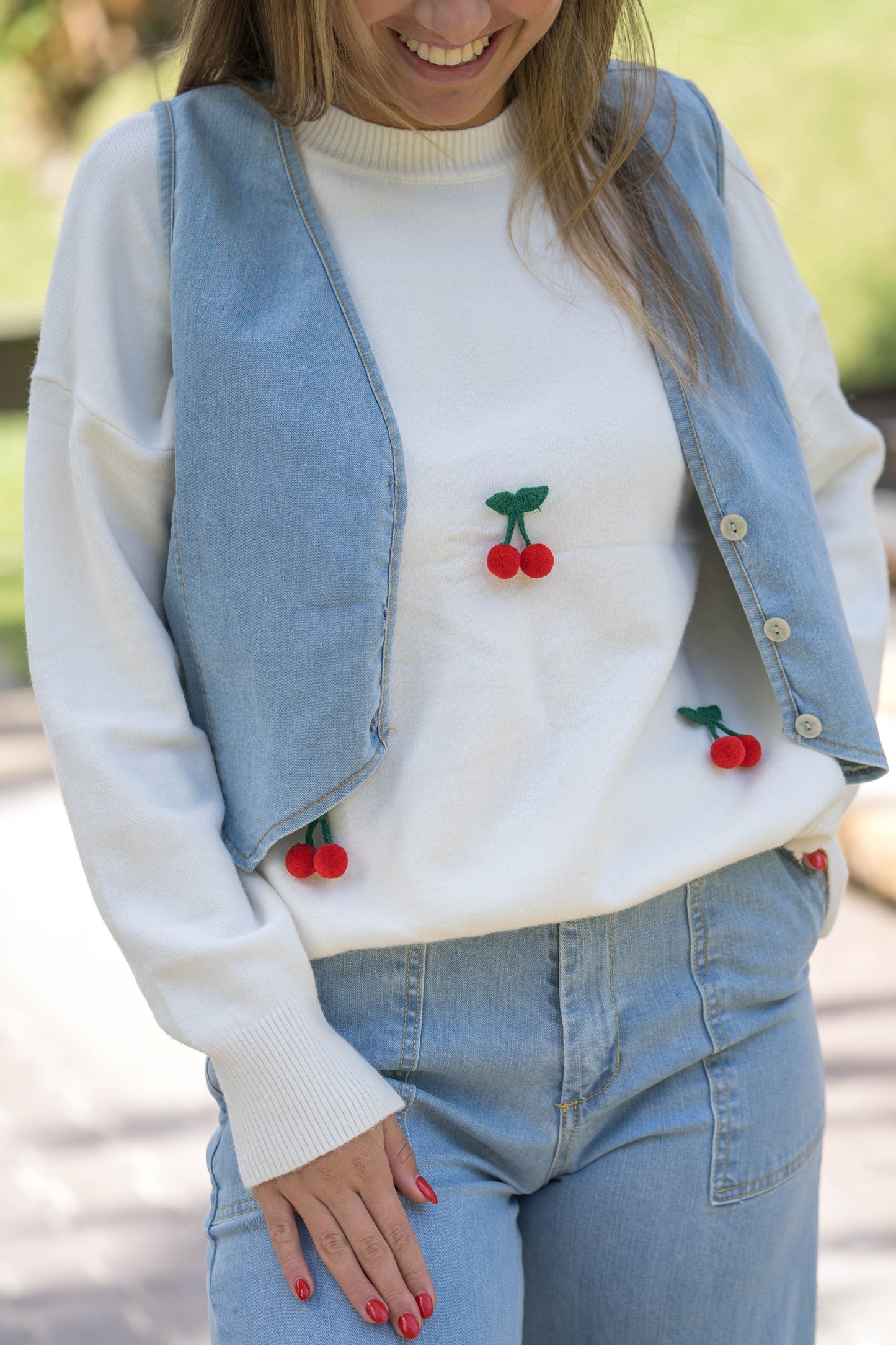 Camisola de Malha cerejas