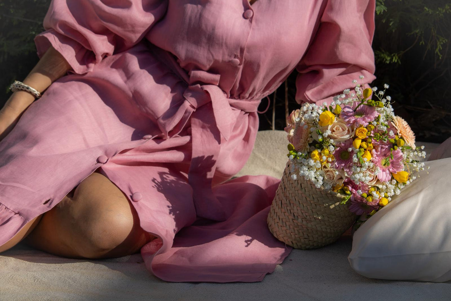Vestido Midi Rosa