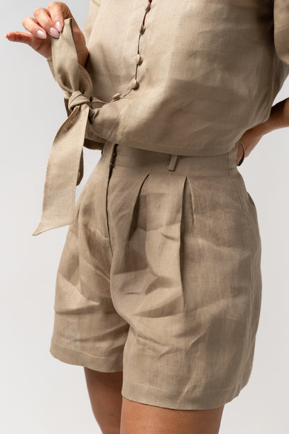 Conjunto calção  camel