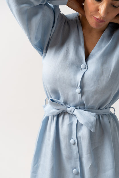 Vestido Midi Azul Bebé