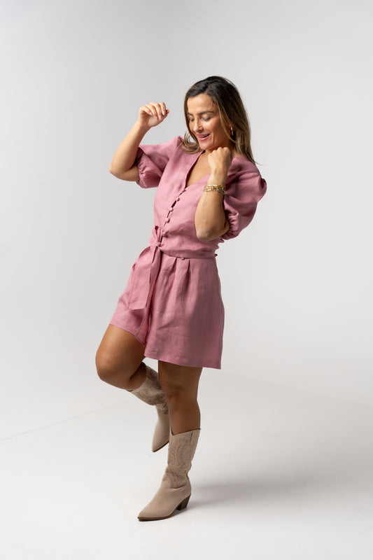 Conjunto calção rosa