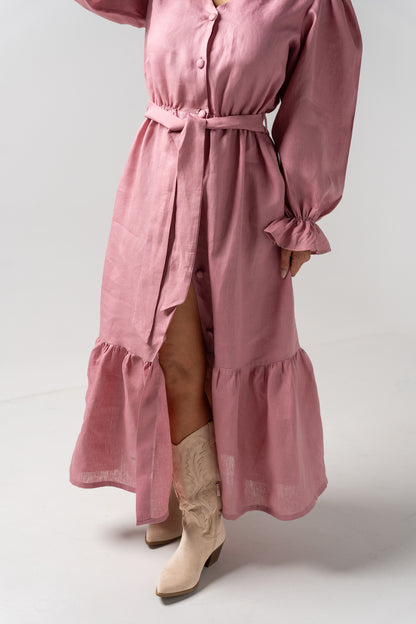 Vestido Midi Rosa