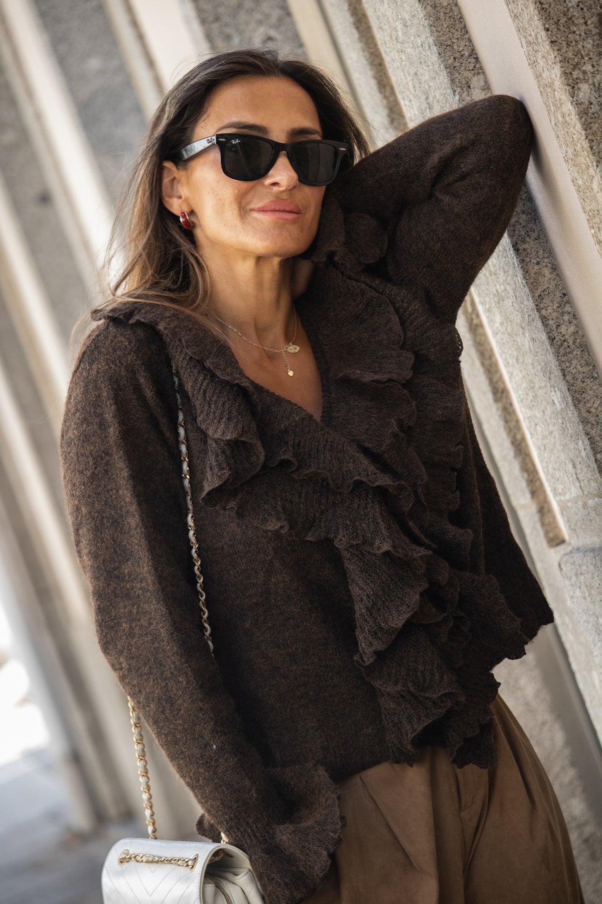 Ruffles Knit- chocolate