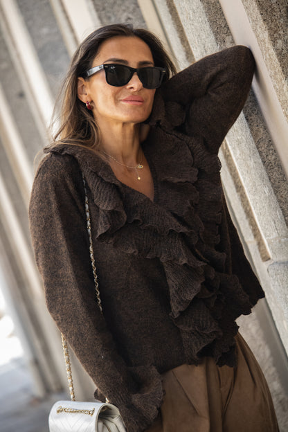 Ruffles Knit- chocolate